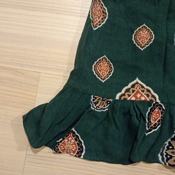 TIGERLILY Matisse Emerald Green Ruffle Wrap Mini Dress - Picture 13 of 16